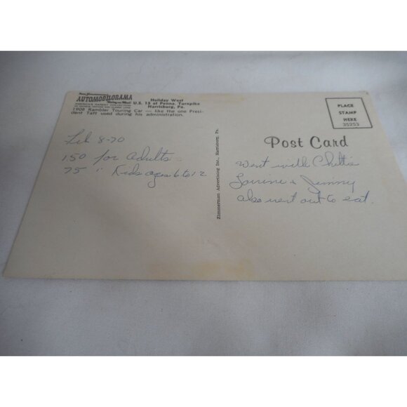 Vintage 1960s Postcard 1908 Rambler Touring Antique Car Museum Harrisburg PA - Picture 2 of 3
